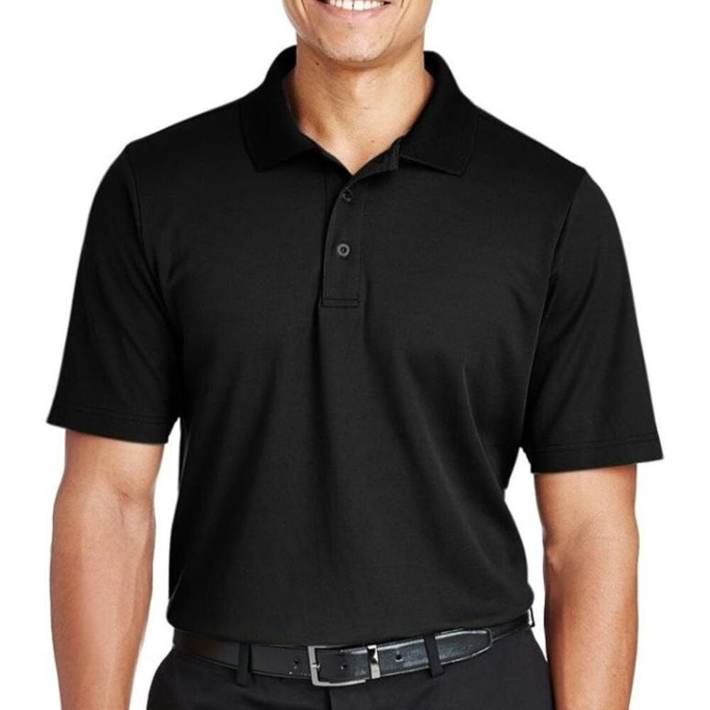 NWT Devon & Jones Men's Crownlux Performance Plaited Polo Shirt Black Size Large